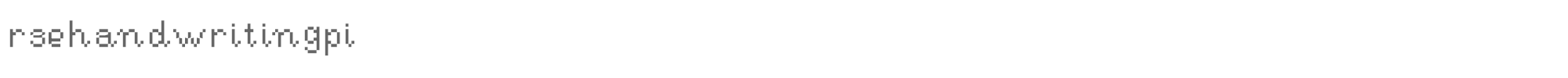 Sample characters RSE Handwriting Pi Font